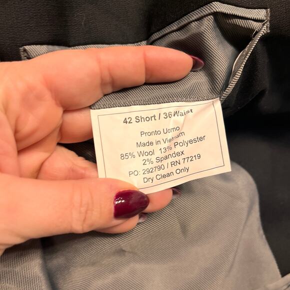 Pronto Uomo Black Wool Blend Sport Coat Blazer Jacket Size 42S - Picture 4 of 10